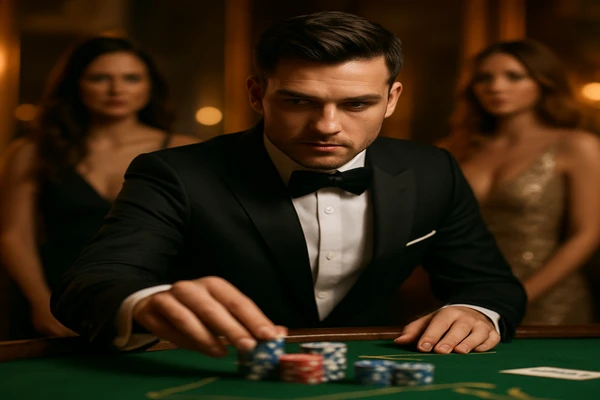 bd111 একজন নারী ল্যাপটপে অনলাইন গেম উপভোগ করছেন, চারদিকে আলোকিত গেমিং প্ল্যাটফর্ম-পরিবেশ ফুটে উঠেছে